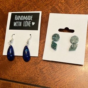 Handmade Resin Earrings (3 pairs) - Great for gifts!